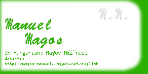 manuel magos business card